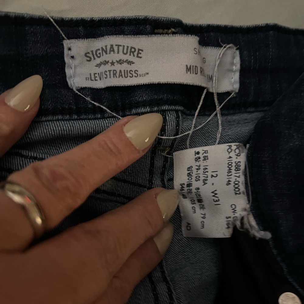 Signature by Levi Strauss Women's Dark Blue Jeans